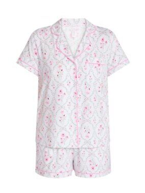 Joyspun Women’s Dreamy Soft Collection Knit Top and Shorts Pajama Set, Size XS